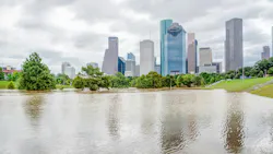 Houston’s Eleanor Park flooded due to Hurricane Harvey. Houston’s Eleanor Park flooded due to Hurricane Harvey.