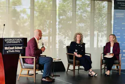 From left: Uwe Brandes, Georgetown University; Holly Paeper, Trane; and Lisa Jacobson, Business Council for Sustainable Energy From left: Uwe Brandes, Georgetown University; Holly Paeper, Trane; and Lisa Jacobson, Business Council for Sustainable Energy