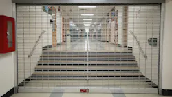 Roll-up security grilles can play many roles in a school. Roll-up security grilles can play many roles in a school.