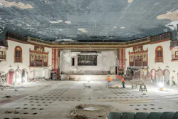 Construction site inside Ramova theater during the renovation process that shows deterioration of the building. Construction site inside Ramova theater during the renovation process that shows deterioration of the building.