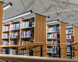 Retrofits such as the one pictured above by the company’s ateljé Lyktan business at the Jönköping Library in Jönköping, Sweden continue to be a strong business driver for Fagerhult. Retrofits such as the one pictured above by the company’s ateljé Lyktan business at the Jönköping Library in Jönköping, Sweden continue to be a strong business driver for Fagerhult.