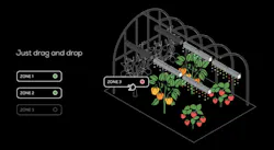 FIG. 1. An AI-backed software platform with a user-friendly interface allows greenhouse growers to diversify production with easily configurable lighting zones. FIG. 1. An AI-backed software platform with a user-friendly interface allows greenhouse growers to diversify production with easily configurable lighting zones.