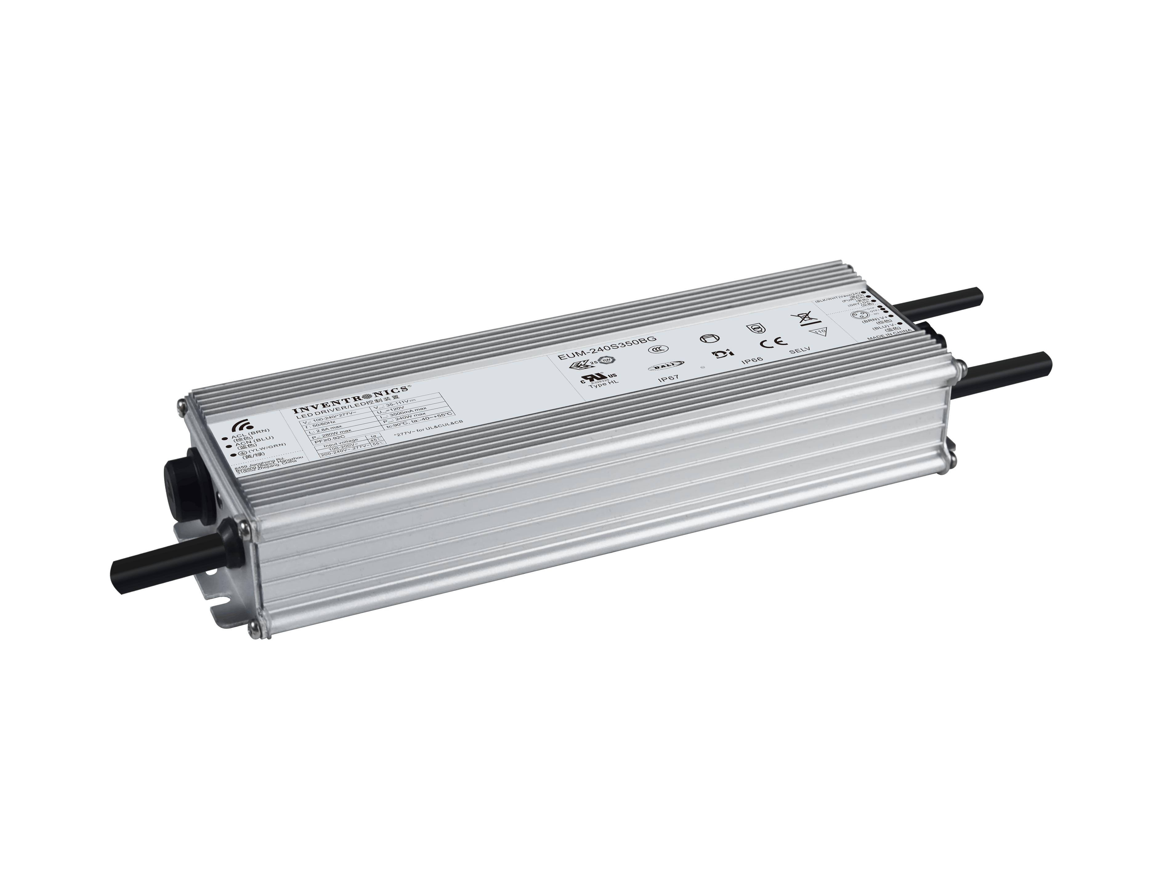 D4i interface capability in the EUM-240SxxxBx Series of LED drivers by Inventronics allows simple support of wireless connectivity and sensors for integrating smart lighting systems. Notably, sub-families of the new drivers meet multiple international safety certifications and regulatory standards, are ruggedized with 6-kV surge protection, and are rated IP66 and IP67 in order to satisfy the demands of luminaire customers across many regions. (Photo credit: Image courtesy of Inventronics.)