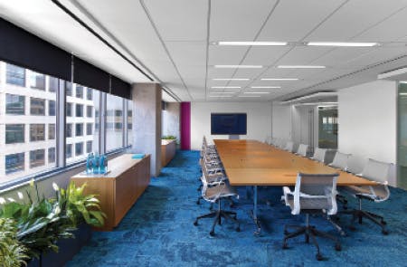 FIG. 1. The ASID project incorporates circadian-optimized electric lighting as well as daylighting as part of its WELL certified design. (Photo credit: Benya Burnett Consultancy/Eric Laingnal/Perkins & Will Architects.)