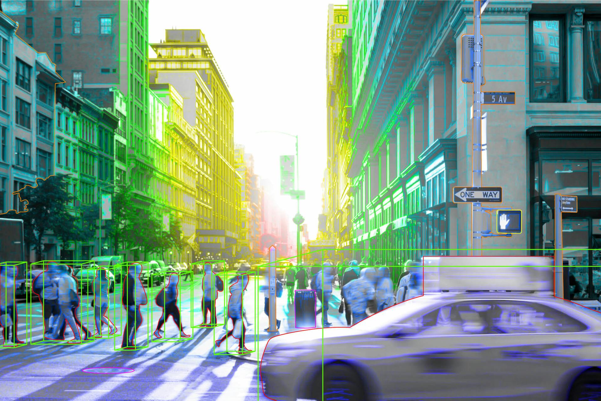 It takes a lot of energy to drive the processing power that would enable that driverless car to intelligently spot all those people. Recogni is trying to do something about it. (Image credit: Rendering courtesy of Osram.)