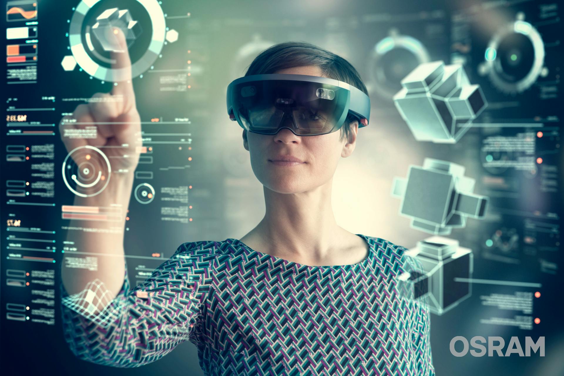 FIG. 1. Augmented reality (AR) device refinements will ultimately drive the penetration of the technology into applications in commercial and industrial, healthcare, and other sectors, in turn providing a significant boost to enabling technology players in solid-state lighting (SSL), optics, and optoelectronics markets. (Image credits: All images courtesy of Osram.)