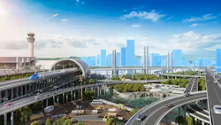 Conceptual rendering of the city of the future. Conceptual rendering of the city of the future.