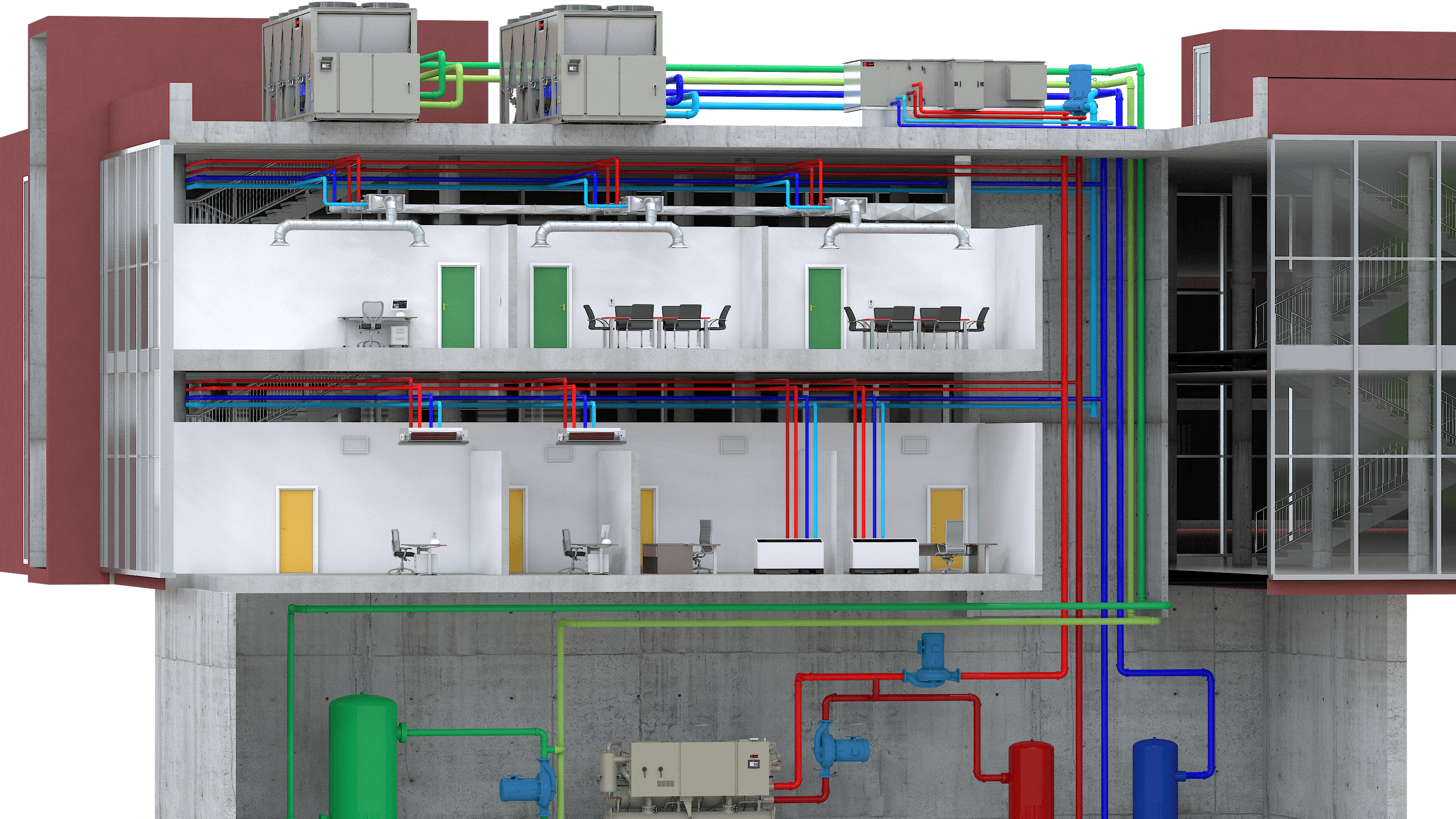 trane__airtowater_cascade_heat_pump_system