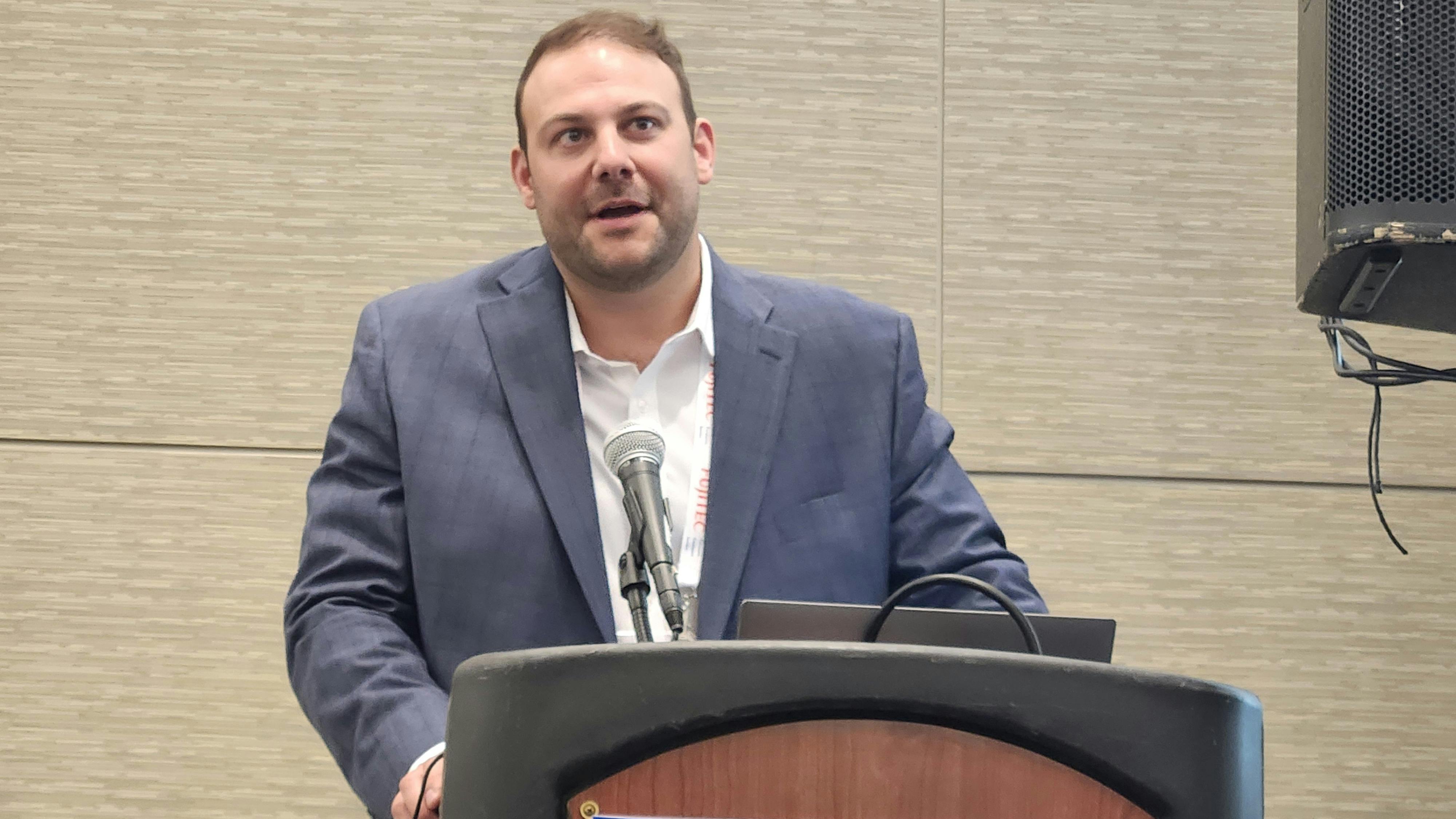 Colin Curzi speaks at the 2025 BOMA International Conference & Expo.