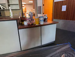 Service counters have a 36-inch maximum—even just a half inch more than that can trigger a violation. This service counter has an accessible transaction surface. Service counters have a 36-inch maximum—even just a half inch more than that can trigger a violation. This service counter has an accessible transaction surface.