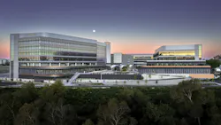 The hospital sits next to the San Joaquin Marsh Reserve, which is a wetland that hosts over 200 bird species along the Pacific Highway in California. The hospital sits next to the San Joaquin Marsh Reserve, which is a wetland that hosts over 200 bird species along the Pacific Highway in California.