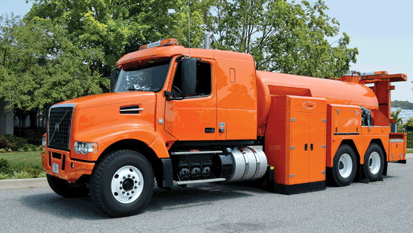 Virginia Tech Transportation Institute is using this specially equipped Volvo tank truck to evaluate friction on roadways to determine whether highway improvements could reduce crashes