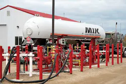 While propane transports currently are loaded one at a time at the Rockville Propane Terminal in Rockville MN thatrsquos about to change A major expansion is underway that includes upgrading the loading rack to load two transports simultaneously In addition eight more propane storage tanks are being installed When the expansion is complete Rockville Propane Terminal will be one of the largest rail propane transfer facilities in the United States While propane transports currently are loaded one at a time at the Rockville Propane Terminal in Rockville MN thatrsquos about to change A major expansion is underway that includes upgrading the loading rack to load two transports simultaneously In addition eight more propane storage tanks are being installed When the expansion is complete Rockville Propane Terminal will be one of the largest rail propane transfer facilities in the United States