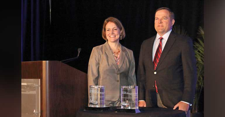 Karl Schmidt CITGO Petroleum Corporation received the 2016 ILTA Platinum Safety Award for a large terminal company from Melinda Whitney ILTA President