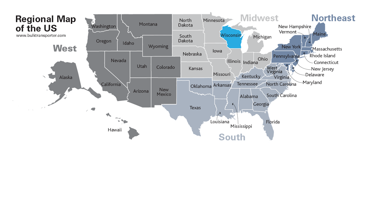 Wisconsin On The Us Map