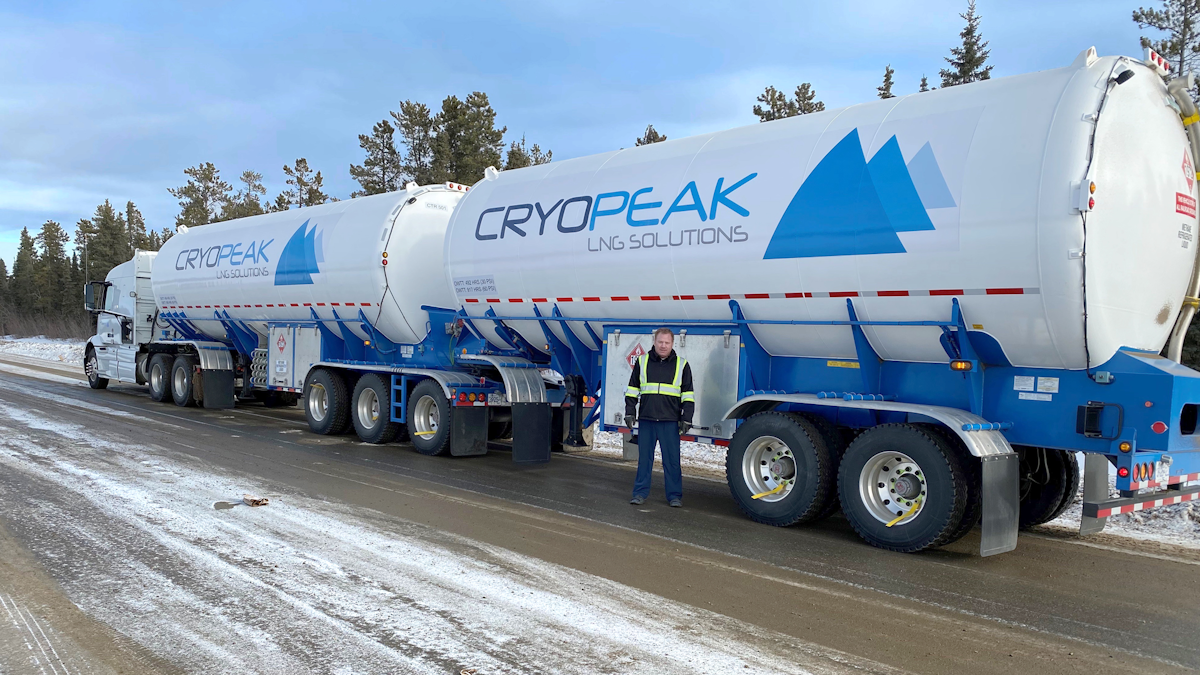 Cryopeak setting records for LNG load sizes, delivery distances in Canada, Alaska, with 'Super B-Train' tank trailer - Modern Bulk Transporter