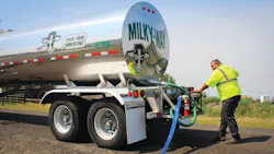 Milky Way driver Mike Szabo delivers water. Milky Way driver Mike Szabo delivers water.