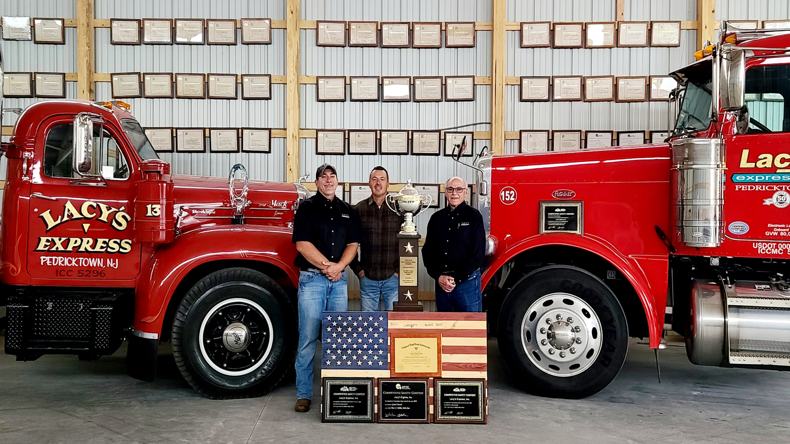 After winning the Heil Trophy, the Lacy&rsquo;s Express team decided they needed a place to display it and their many other NTTC awards. The new 100-ft.-by-50-ft. building also boasts 25 Grand awards, 20 personnel safety awards, 20 safety improvement awards, and six Honor awards.