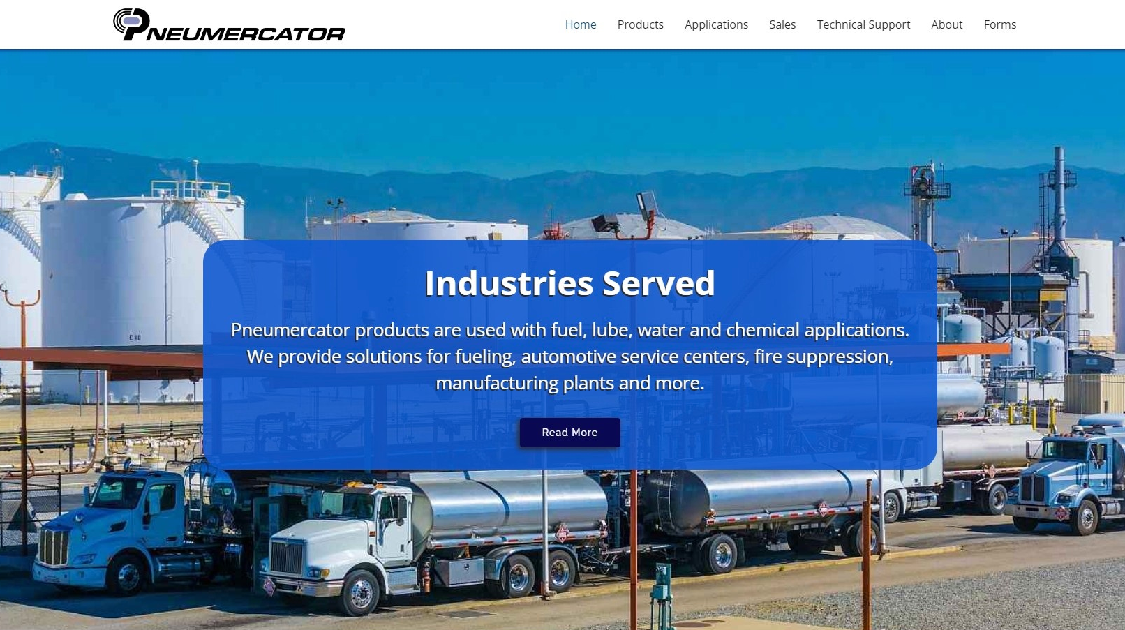 Pneumercator Website Screenshot