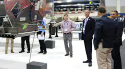 NTTC chairman Herb Evans visits the exhibit hall during Tank Truck Week 2023. NTTC chairman Herb Evans visits the exhibit hall during Tank Truck Week 2023.