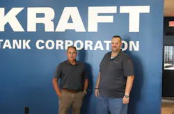 Jeff Creel, general manager of Kraft Tank's new Houston-area location in La Porte, at left, and Bryan Metcalf, La Porte parts manager. Jeff Creel, general manager of Kraft Tank's new Houston-area location in La Porte, at left, and Bryan Metcalf, La Porte parts manager.