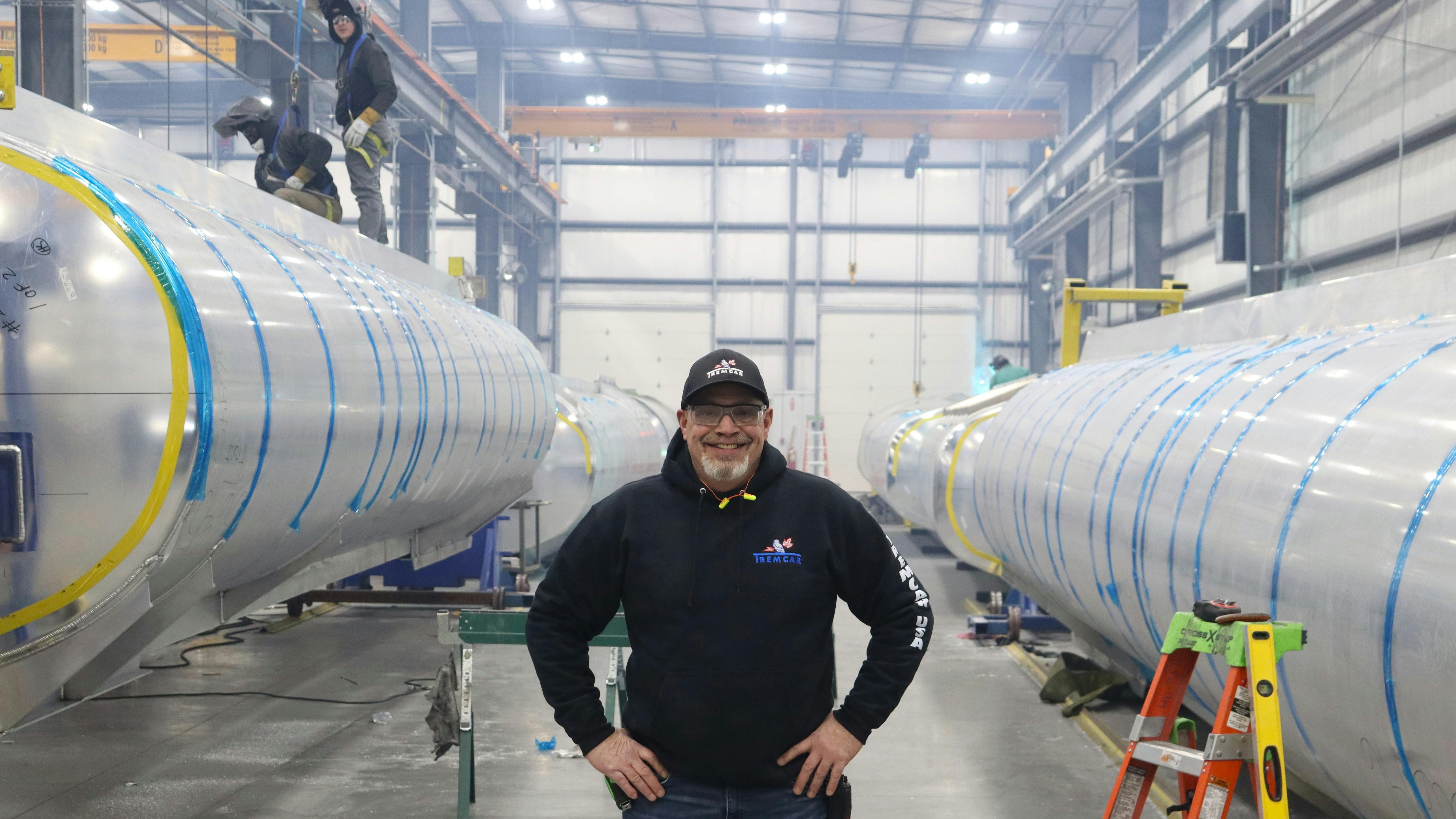 Tremcar's $4 million production facility expansion in Strasburg, Ohio, has plant manager Dave Brooks smiling ear to ear.