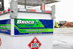 The fuel tanks Broco is transitioning to 100% renewable diesel are at critical Massport locations, including Boston Logan International Airport and Hanscom Air Force Base. The fuel tanks Broco is transitioning to 100% renewable diesel are at critical Massport locations, including Boston Logan International Airport and Hanscom Air Force Base.