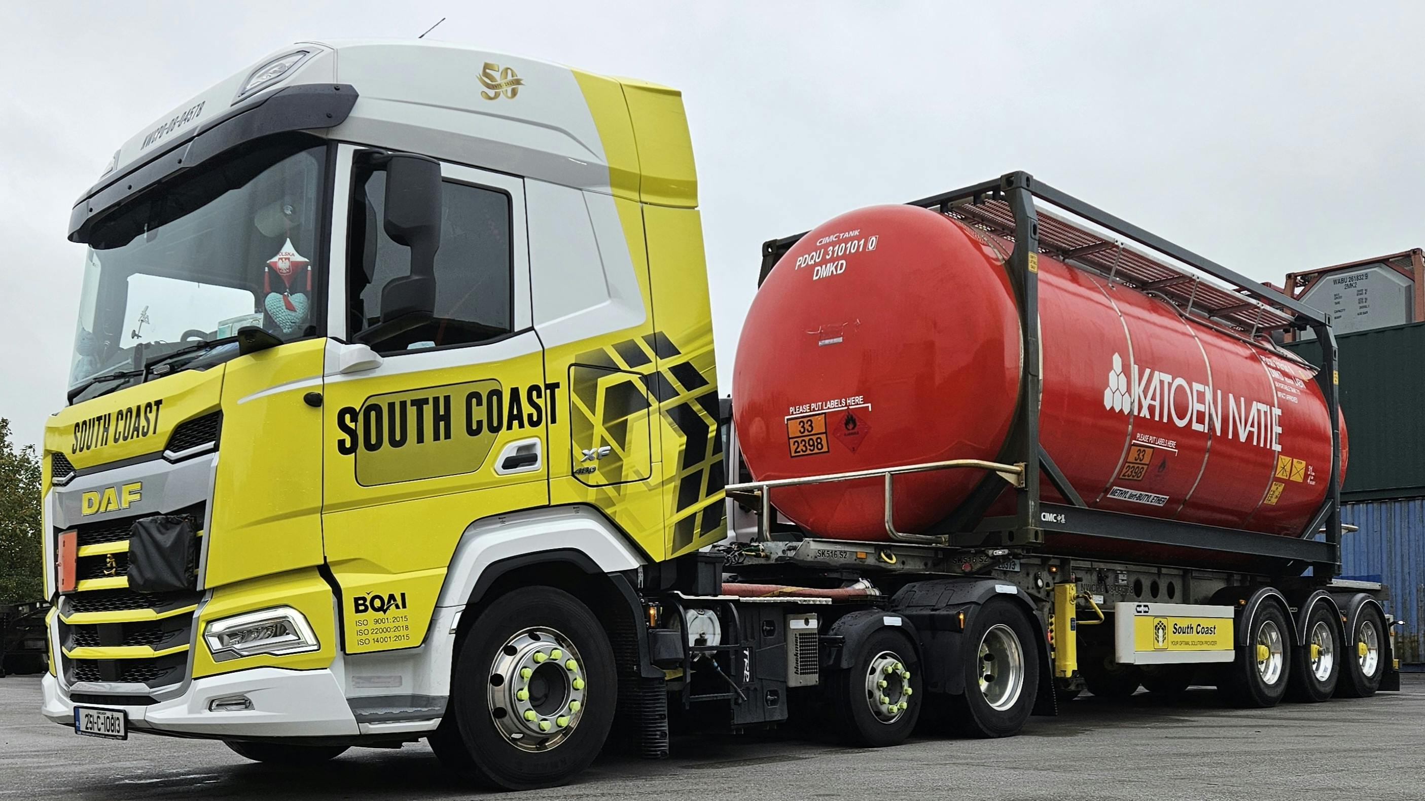 Katoen Natie recently agreed to acquire Irish ISO tank specialist South Coast Logistics.