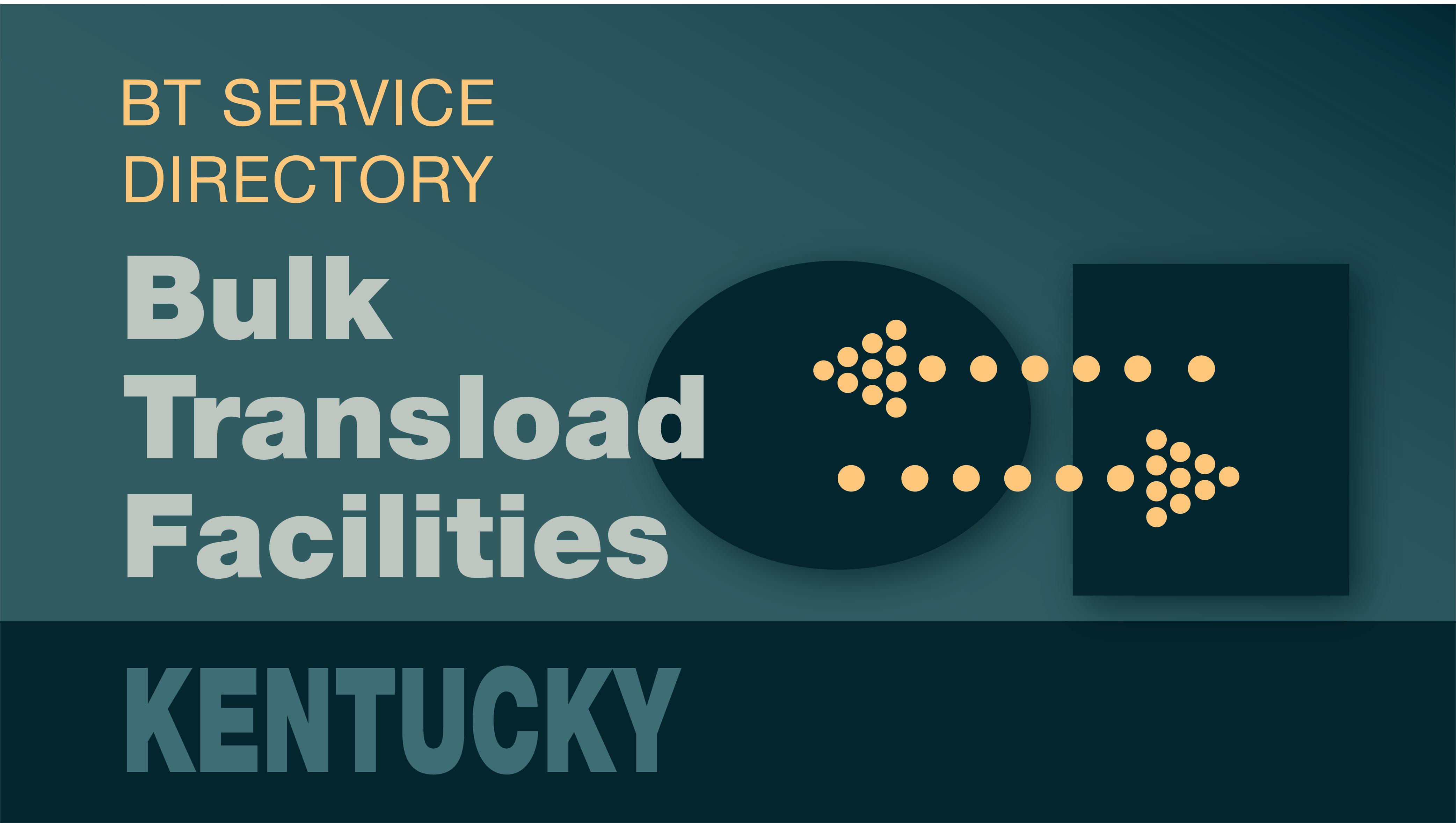 Transload Directory title slide for Kentucky with an icon representing product transfer