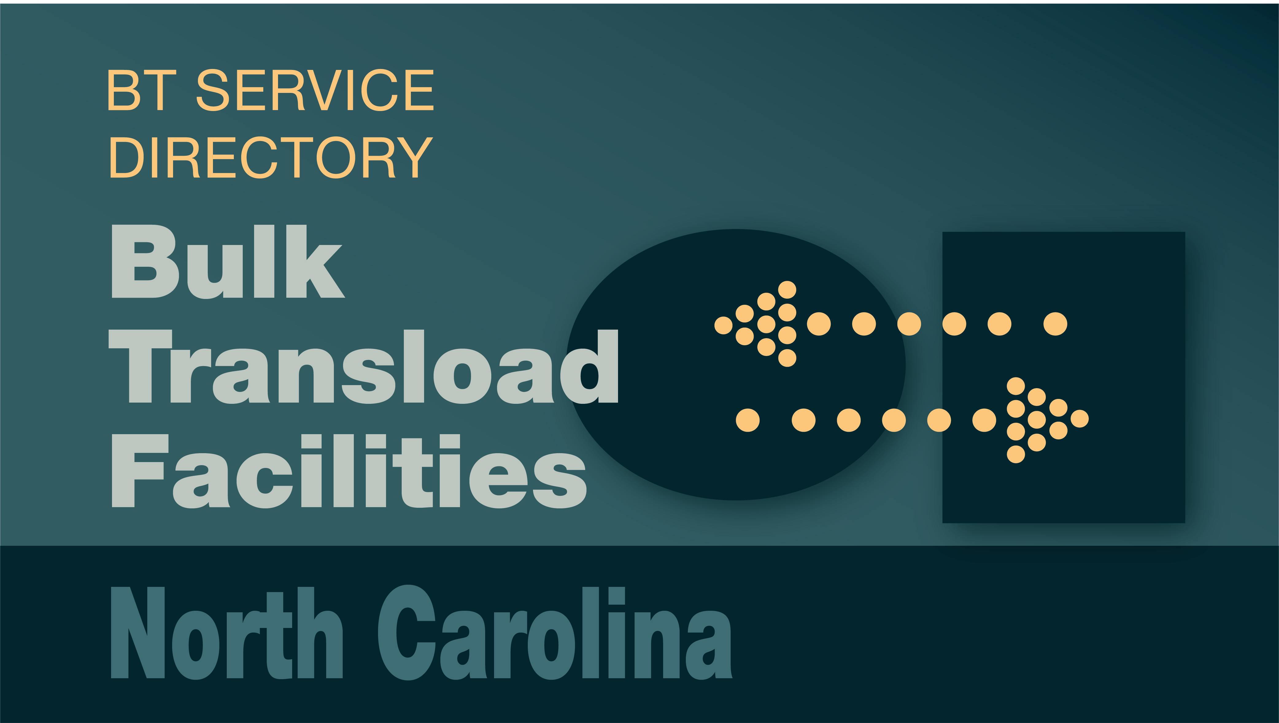 Transload Directory title slide for North Carolina with an icon representing product transfer