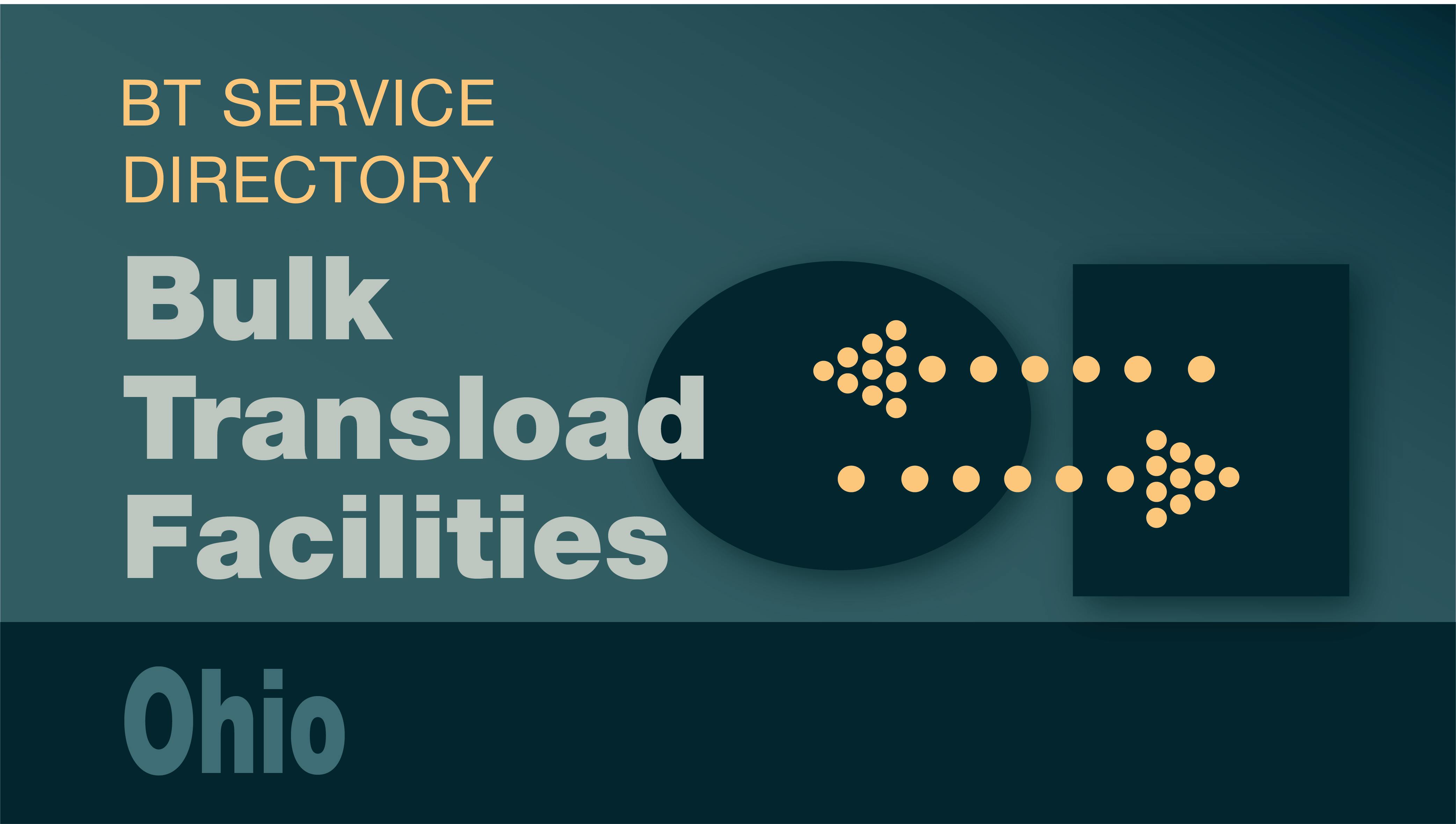 Transload Directory title slide for Ohio with an icon representing product transfer