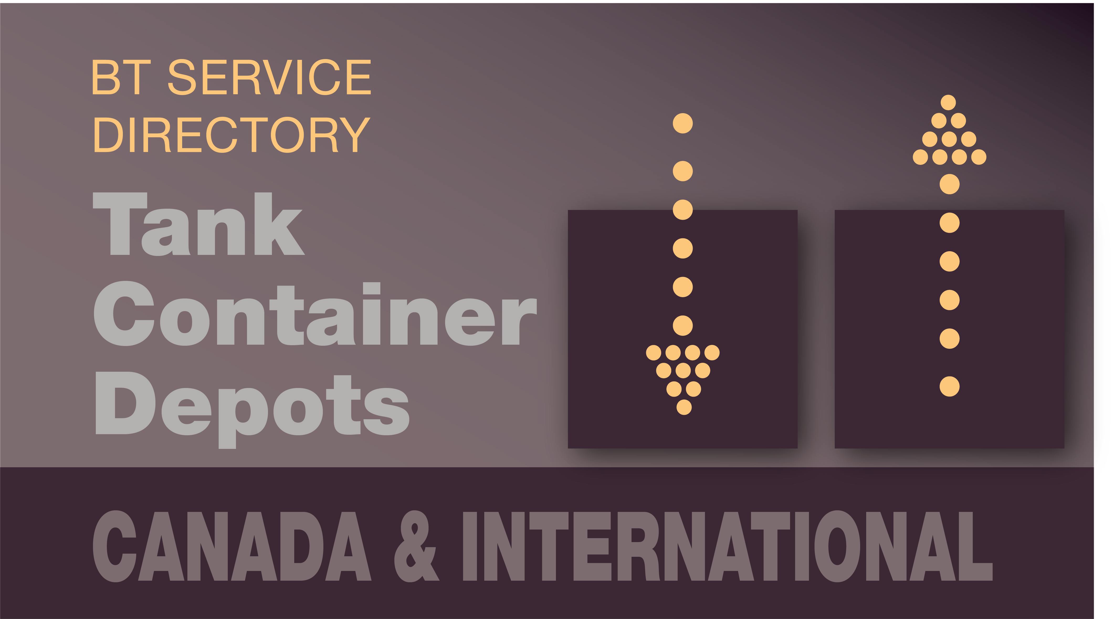 Depot Directory title slide for Canada and other International locations with an icon representing ISO containers and arrows indicating movement in and out.