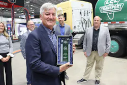 Hans Schaupp shows off LCL's new hardware at Tank Truck Week. Hans Schaupp shows off LCL's new hardware at Tank Truck Week.