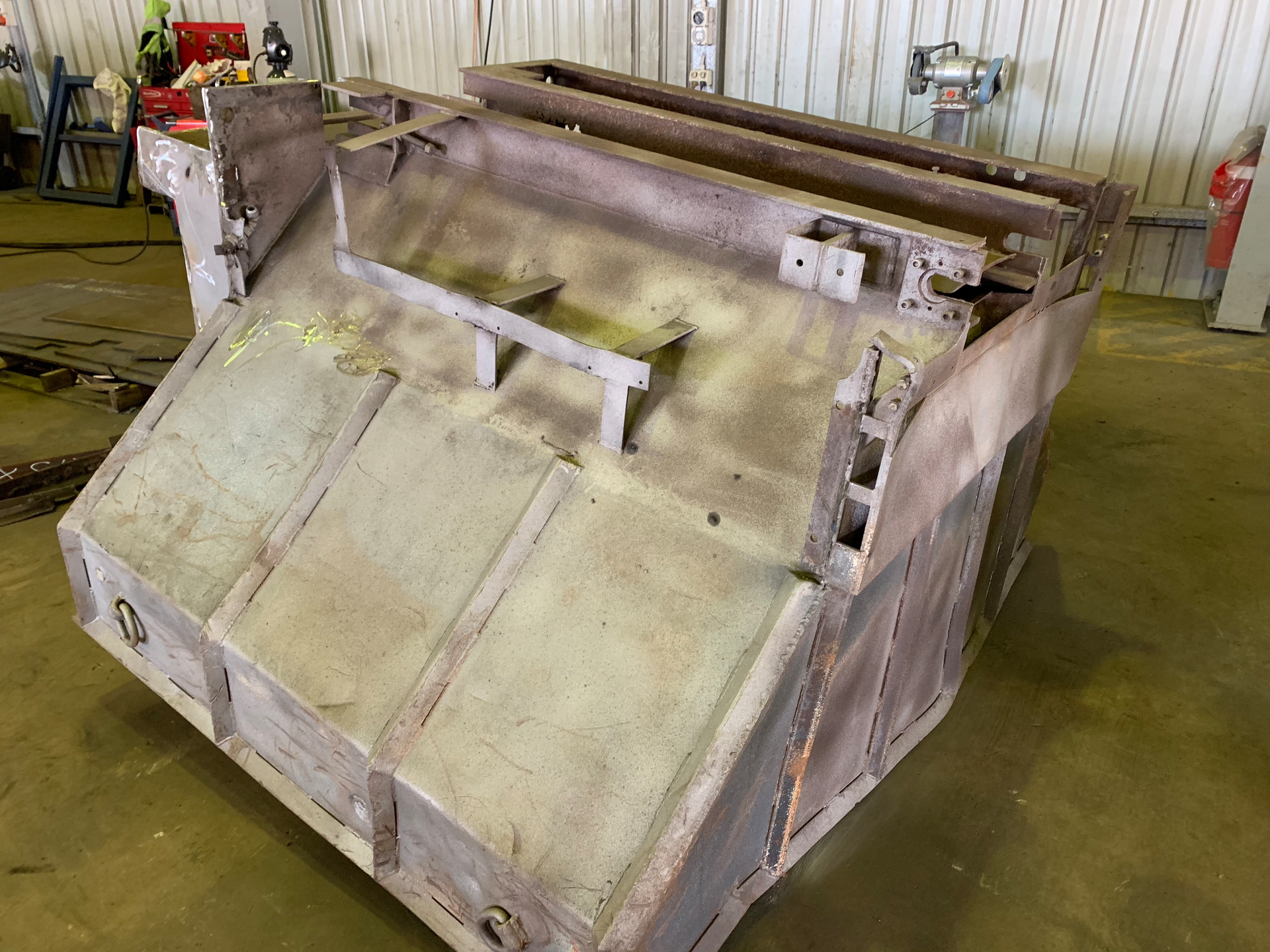 Figure 1. An example of a small hopper for bulk material handling under revamp and renovation at workshop.