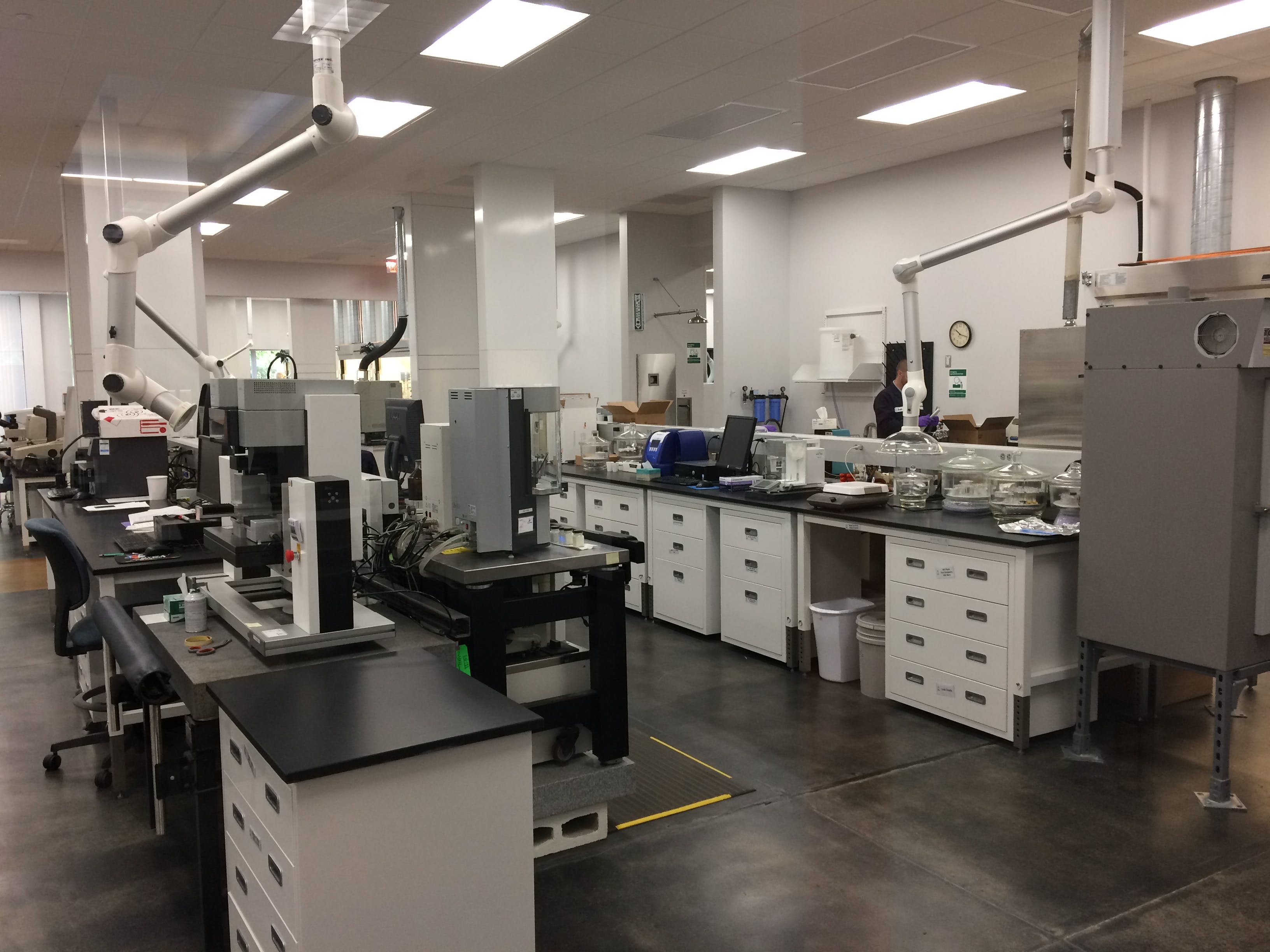 The lab at AkzoNobel's Packaging and Metals R&D center in Strongsville, Ohio.