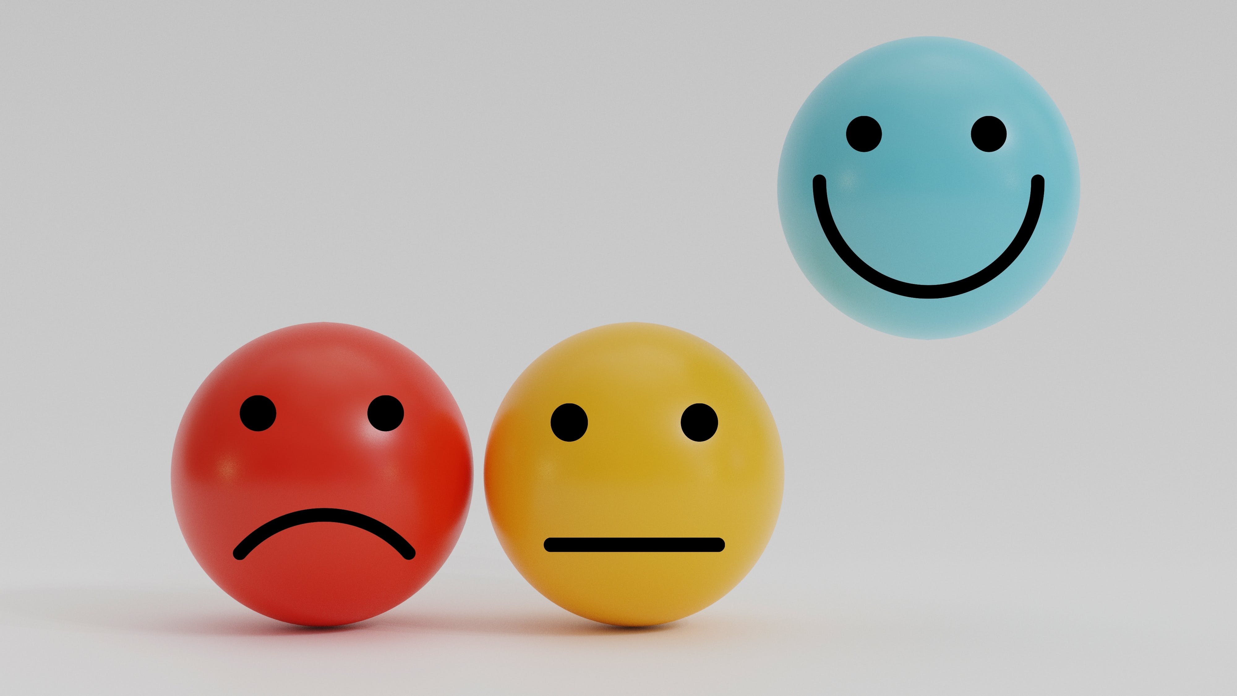 Smile face icon with regular and sad emotion