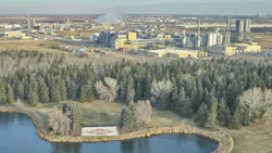 Aerial photograph of Dow, Inc.’s manufacturing site in Fort Saskatchewan, Alberta, Canada. Aerial photograph of Dow, Inc.’s manufacturing site in Fort Saskatchewan, Alberta, Canada.