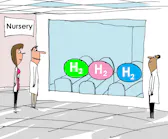 Green, pink and blue hydrogen nursery Green, pink and blue hydrogen nursery