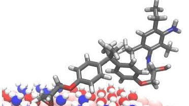 Representation of an interface in a composite material.