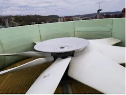 Figure 11. An ID fan at the top of a cooling tower cell.. Figure 11. An ID fan at the top of a cooling tower cell..