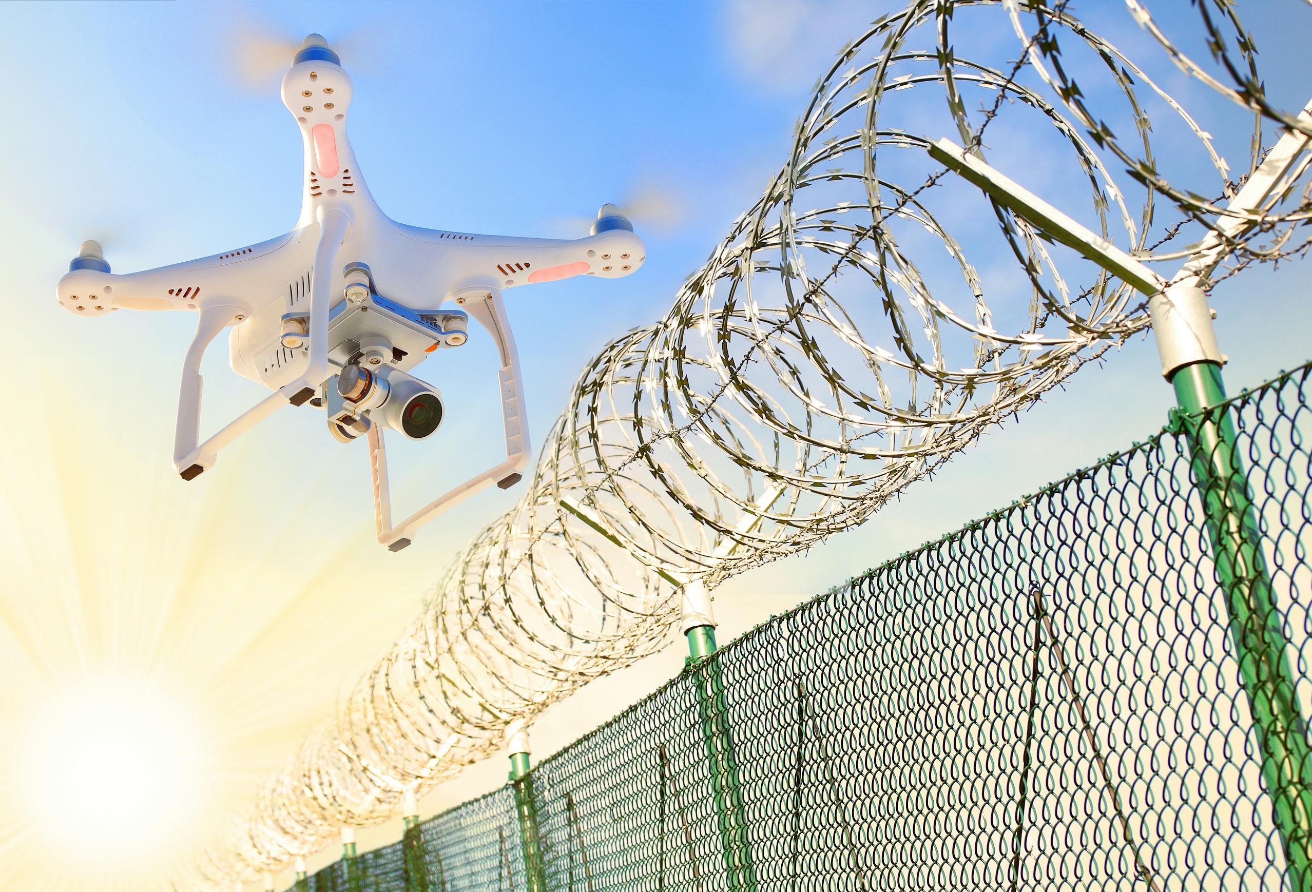 Drone and Security Fence