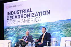 Mark Nikolich (right), CEO of Braskem America Inc., answers questions from moderator Michael Schwartz, chief strategy officer at Elysian Carbon Management, Oct. 1 during the opening day of the Reuters Industrial Decarbonization North America event . Mark Nikolich (right), CEO of Braskem America Inc., answers questions from moderator Michael Schwartz, chief strategy officer at Elysian Carbon Management, Oct. 1 during the opening day of the Reuters Industrial Decarbonization North America event .
