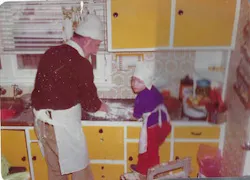 Trish and her dad, Leo Kerin, in the kitchen in 1975. Leo gave her sound advice. Trish and her dad, Leo Kerin, in the kitchen in 1975. Leo gave her sound advice.