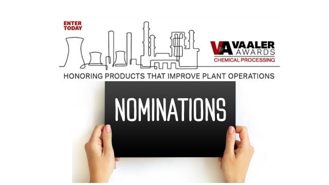 Chemical Processing Opens 2025 Vaaler Awards Nominations