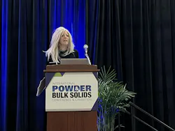 Ursula Emery McClure, professor of engineering at Kansas State University presents her keynote address, The Weight of Responsibility: Ethics in Engineering, at the International Powder & Bulk Solids show Ursula Emery McClure, professor of engineering at Kansas State University presents her keynote address, The Weight of Responsibility: Ethics in Engineering, at the International Powder & Bulk Solids show