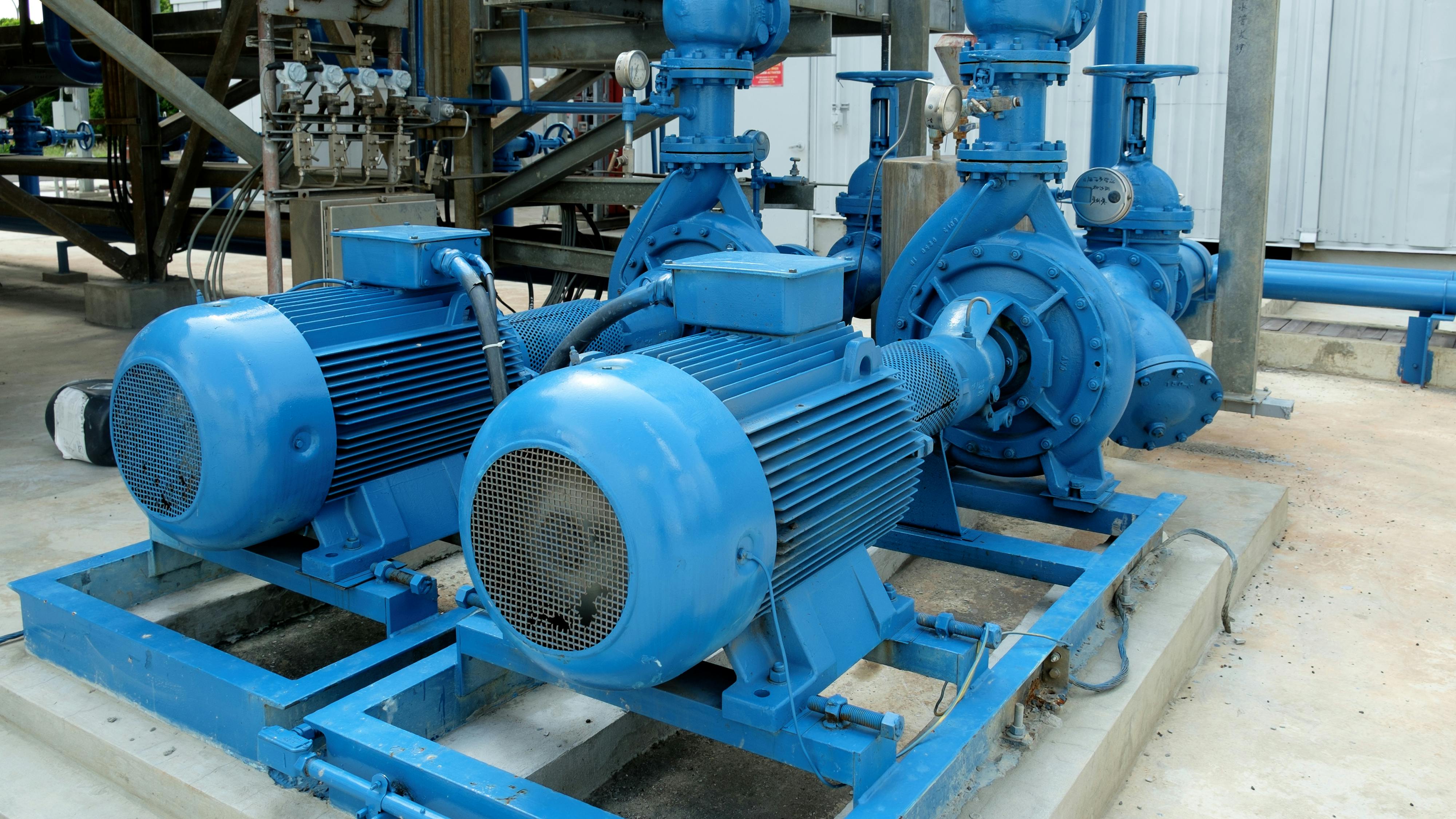 Industrial motors on skid