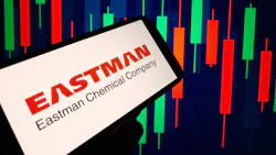 Eastman Chemical company logo displayed on mobile phone Eastman Chemical company logo displayed on mobile phone
