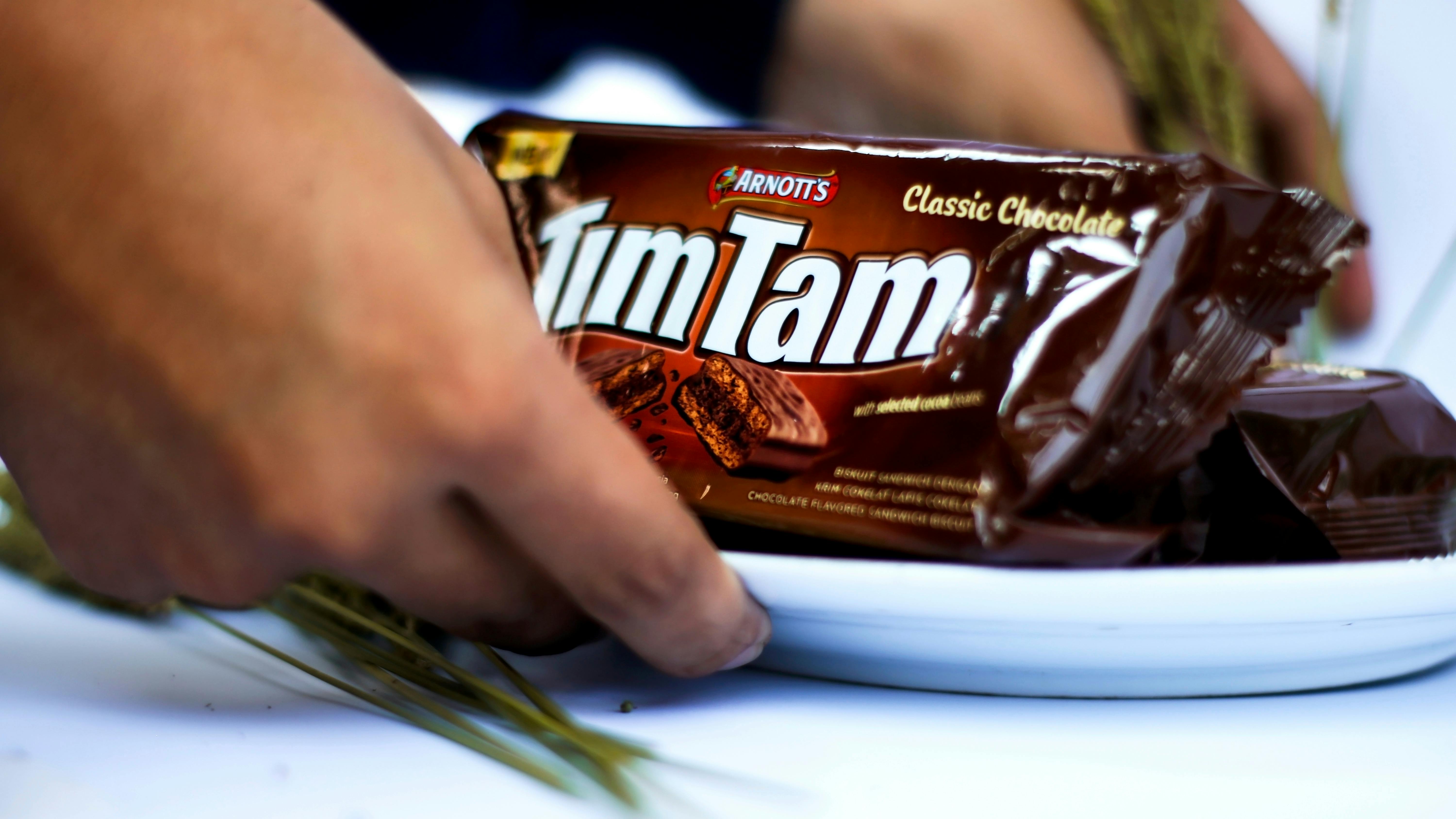 Tim Tam cookies and packaging