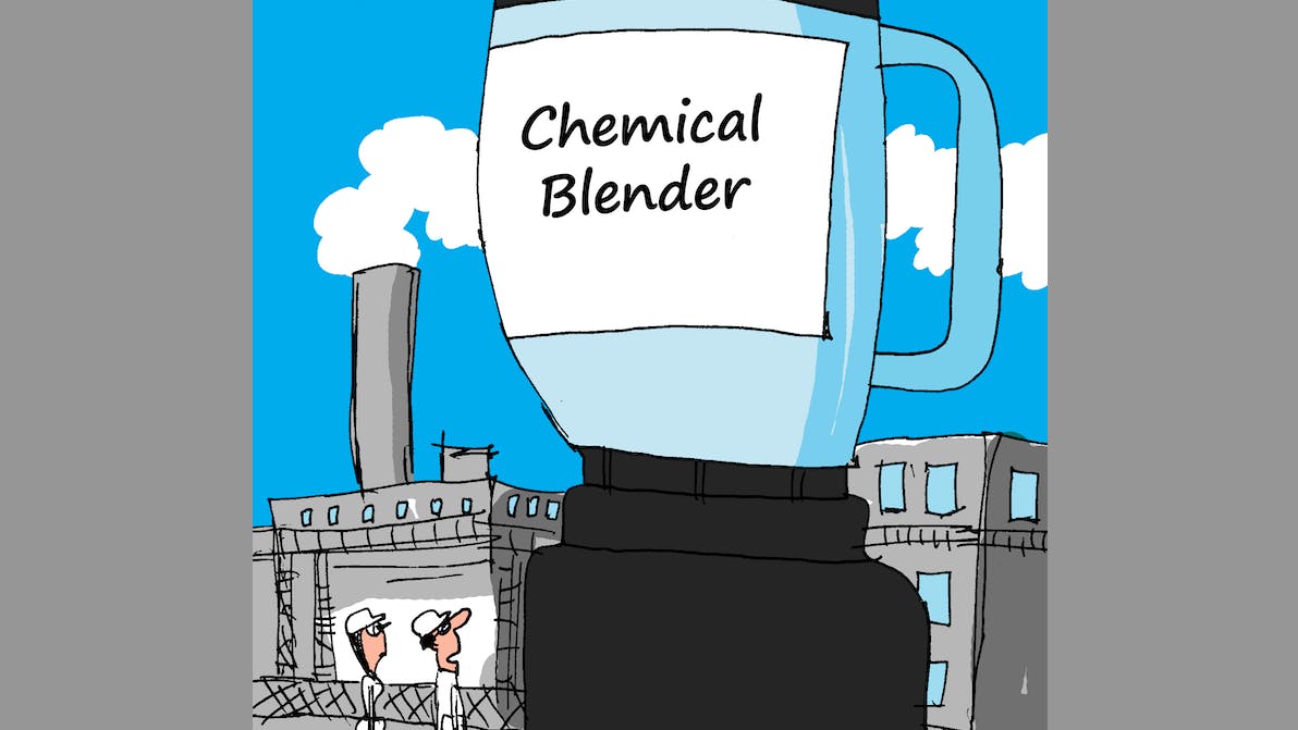 Jerry King cartoon big chemical blender