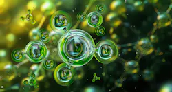 Green ammonia molecular structure: central nitrogen atom bonded to three hydrogen atoms. Green ammonia molecular structure: central nitrogen atom bonded to three hydrogen atoms.